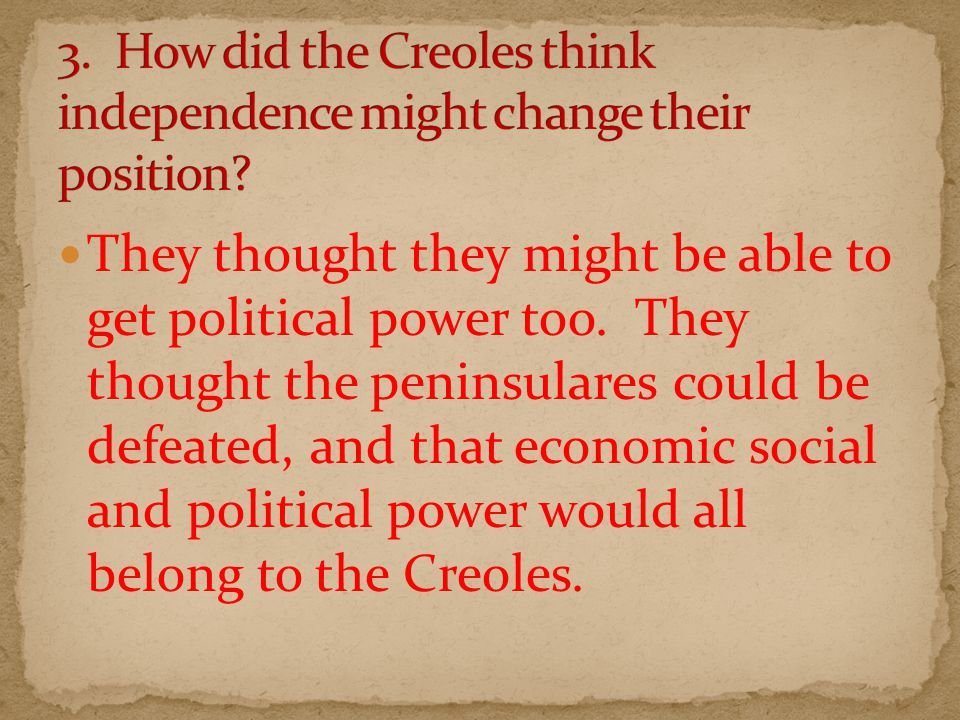 Exploring Creoles’ Views On Independence Impact