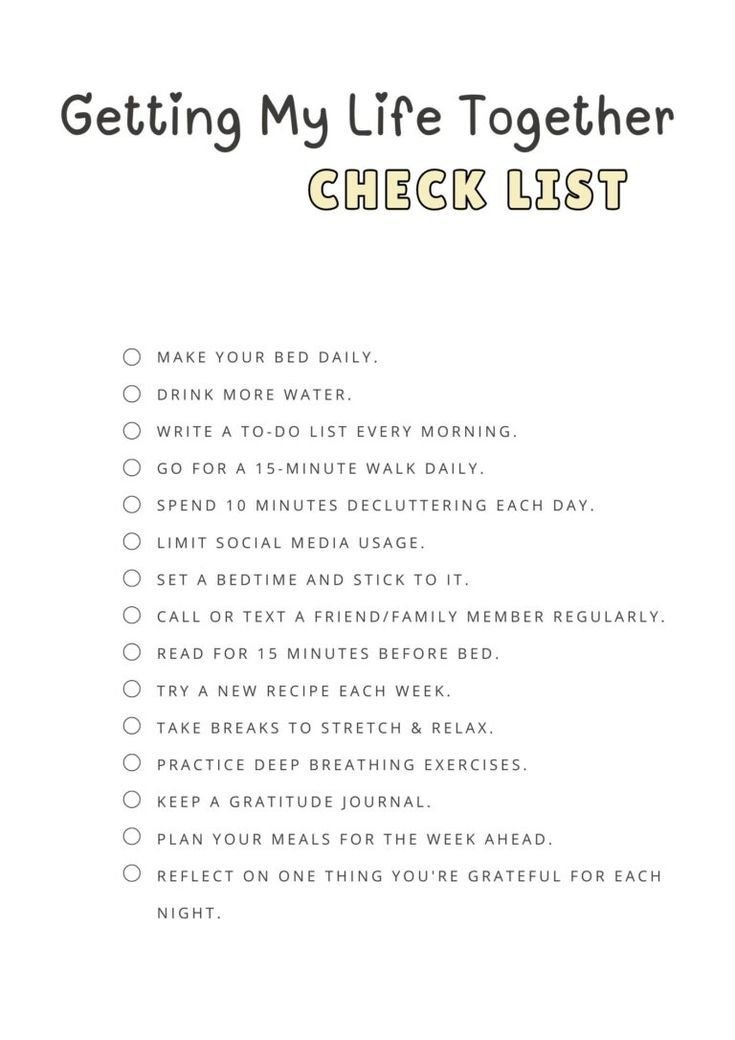 Ultimate Life Organization: How To Get Your Life Together Checklist